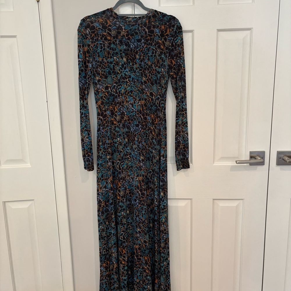Ulla Johnson Amari Printed Long-Sleeve Maxi Dress